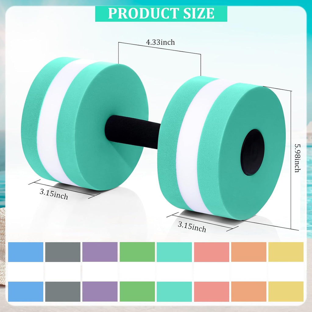 Shappy Water Weight Aquatic Exercise Dumbbells for Pool Macaron Color Aerobics Equipment EVA Foam Dumbbells Aquatic Exercise Equipment Hand Bar