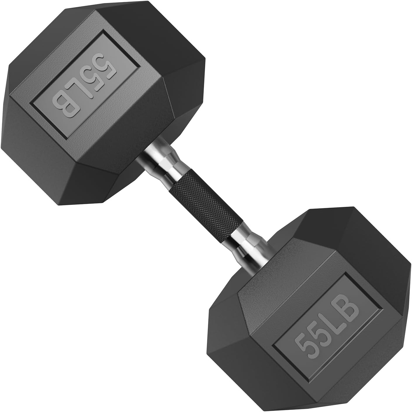 Comfort handle Rubber Encased Hex Dumbbell, Hand Weights with Anti-Slip Cast Iron Grip for Exercise & Fitness, Weights Dumbbells Set of 2 for Strength Training