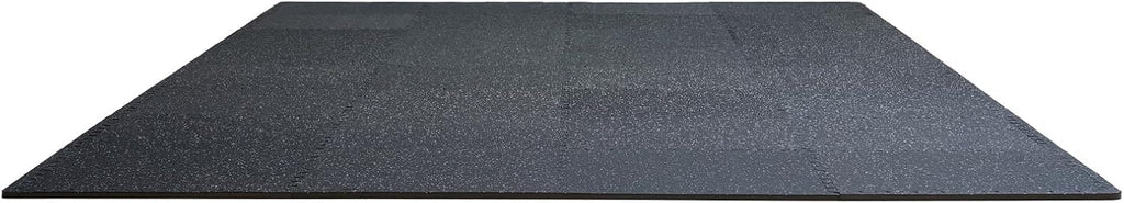 VEVOR 0.56In 100sq.ft 25 Tiles Gym Flooring for Home Gym, Rubber Top with High Density EVA Foam, 25' x 25' Gym Floor Exercise Equipment Mats, Interlocking Gym Mats, Puzzle Workout Mats, Black & White