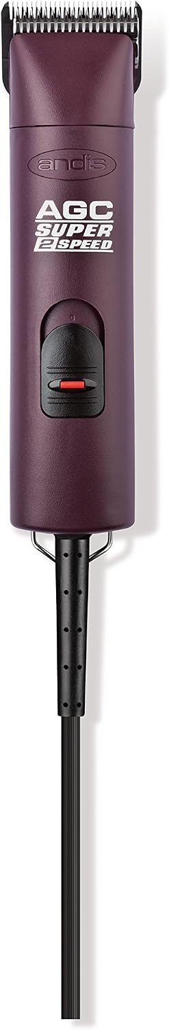 Andis 22685 Professional UltraEdge Super 2-Speed Detachable Blade Clipper – Rotary Motor with Shatter-Proof Housing, Runs Calm & Silent, 14-Inch Cord - for All Coats & Breeds - 120 Volts, Burgundy
