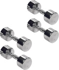 Professional Chrome Dumbbell with Ergo Grip, Heavy-Duty Solid Steel Knurled Handles Hand Weights for Exercise Muscle Toning Home Gym Workout and Training - 2.5 LB - 50 LB Pack of 1, 2 & 4