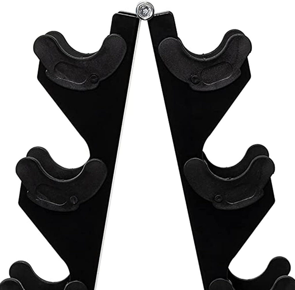 BalanceFrom Neoprene Coated Iron Dumbbell Hex Weights Set with Stand – Color-Coded or Black Options with Non-Slip Grip for Strength Training, Resistance Workouts, and Home Gym Fitness