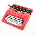 Classic Retro Manual Typewriter Decor, Vintage Finish Antique Typewriters for Notes, Literary Retro Collection Gift(Red)