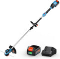SENIX 20V 15' Weed Wacker, String Trimmer w/5.0Ah Battery & 2A Charger, Variable Speed, Brushless Motor, Lightweight 6.6lbs (GTX2-M3)