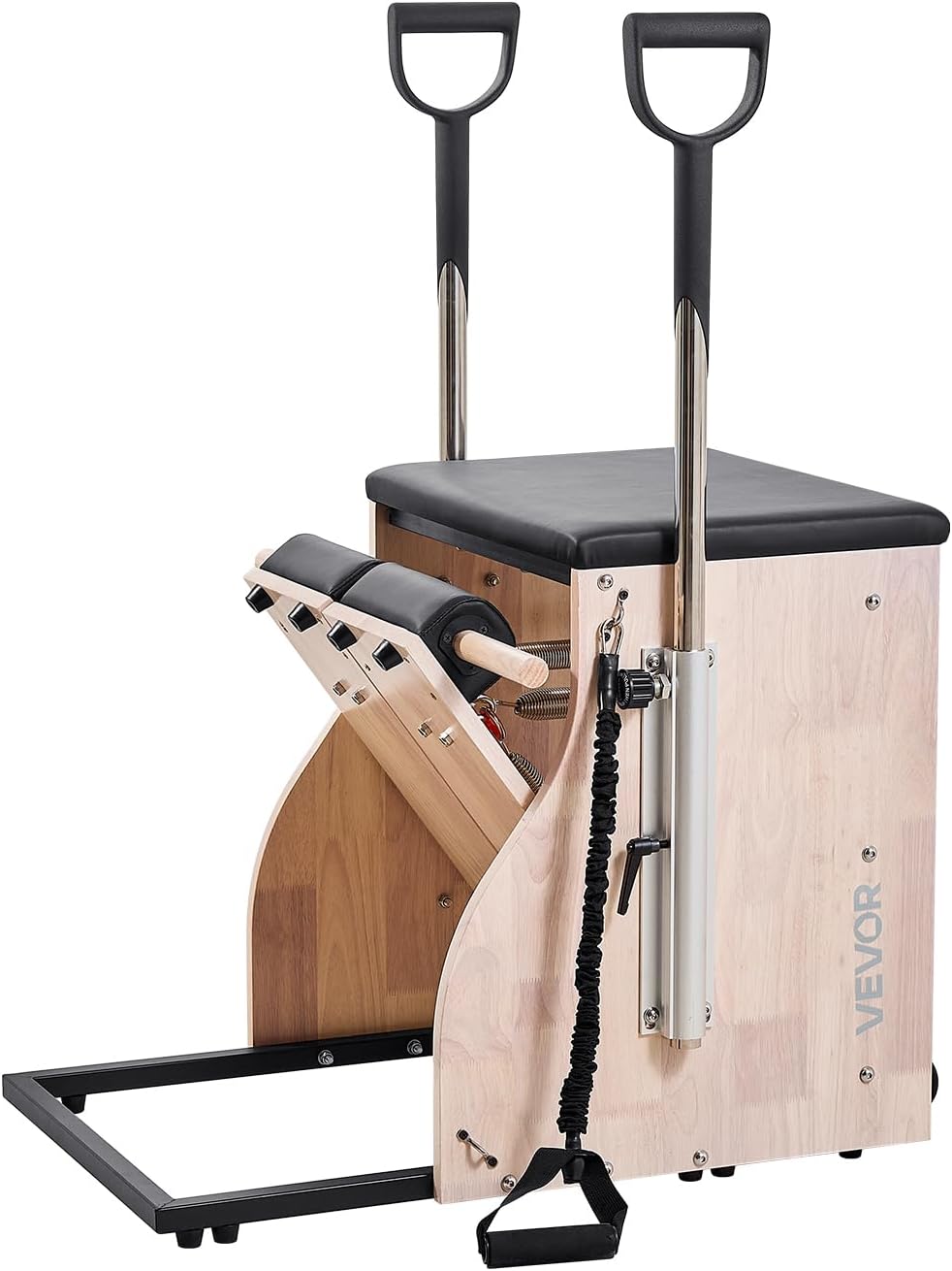 VEVOR Pilates Reformer Foldable, Suitable for Intermediate and Beginners Users, Pilates Equipment for Home Gym Studio Use with 4 Adjustable Resistance Spring, Up to 400 LBS