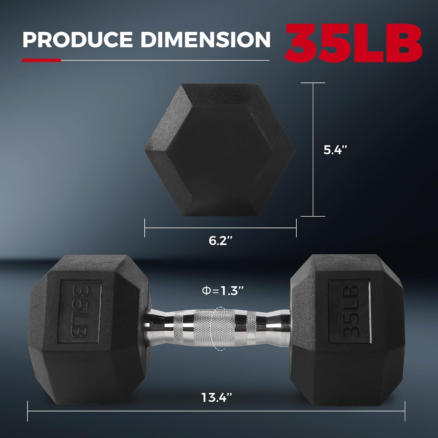 RitFit Rubber Coated Hex Dumbbell Set with Rack, 5-780LB for Home Gym Strength Training, Anti-Slip Knurled Handle, Hexagon Anti-Roll, Heavy-Duty Storage Rack