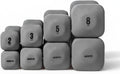 WeGym SafeGrip Square Dumbbells with Anti Slip Handles, Aesthetic Free Weights for Home Workouts, Stable Design Prevents Rolling during Floor Exercises - Set