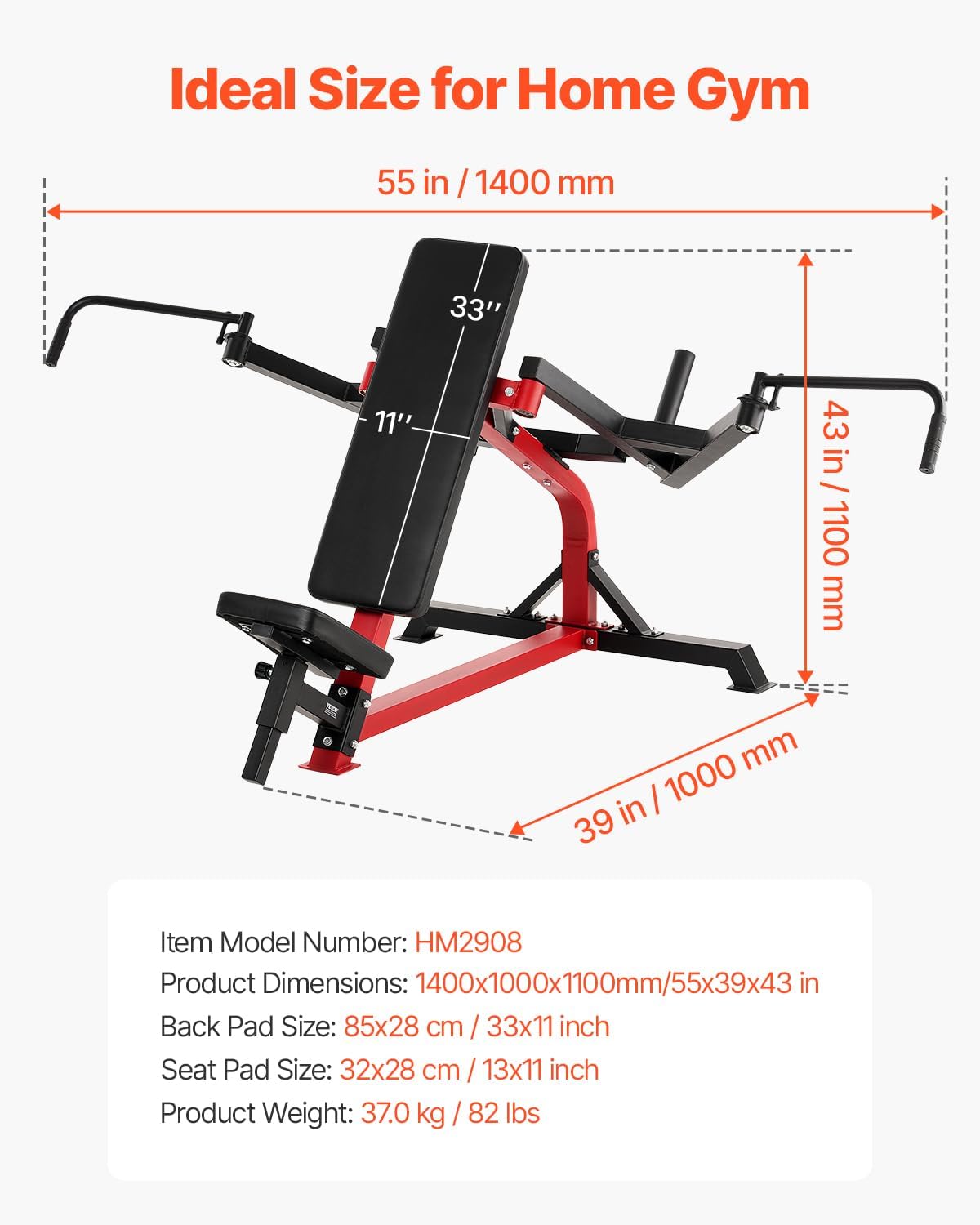 VEVOR Chest Press Machine, Bench Press Set, Adjustable Flat Incline Bench with Independent Converging Arms, Upper Chest Equipment, Fitness Home Gym Equipment Chest