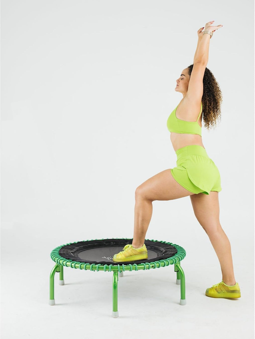 JumpSport 350 PRO 39 Inch Fitness Trampoline Indoor Rebounder Cardio Workout Equipment 300 lb Capacity