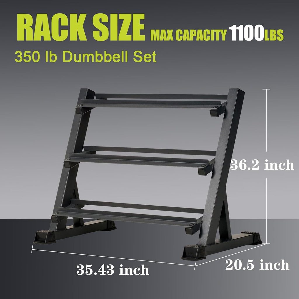 550LB 450LB 350LB Dumbbell Set with Rack Rubber Coated Dumbbells 5-50 Hex Weights Dumbbells Set for Home Workout Complete Weight Set with Rack Heavy