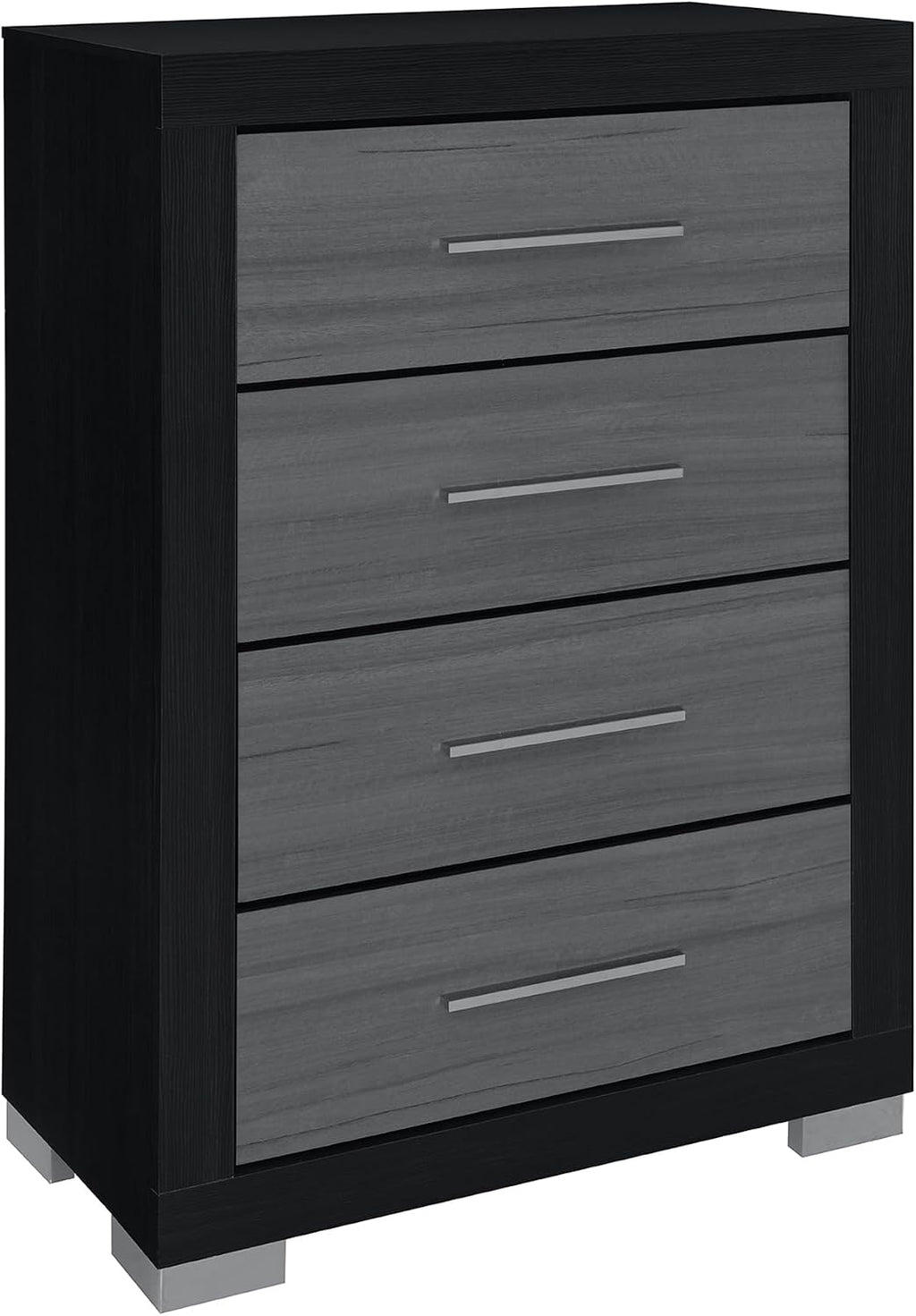 5PC Black Grey King Bedroom Set