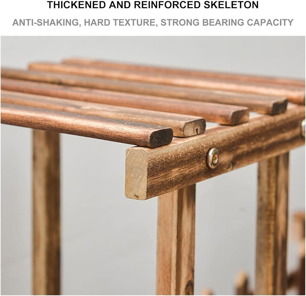 Potting Bench Table,Garden Potting Table, Indoor Outdoor Plant Rack Multi Tiers Plant Shelf Holder Display Storage Shelves Balcony Window Garden Living Room Patio Triangle Plant Stands