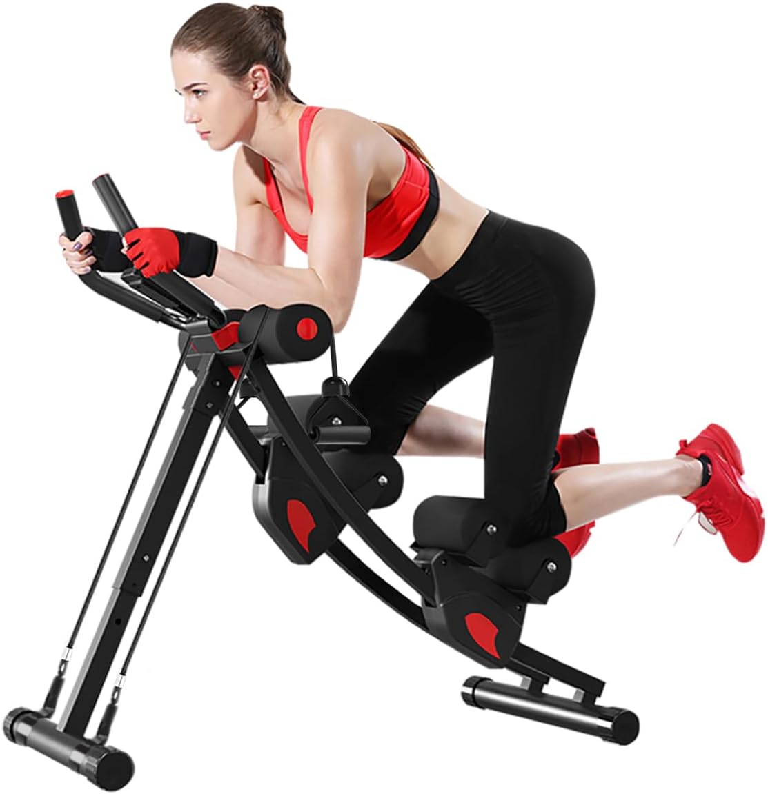 Fitlaya Fitness ab machine, ab workout equipment for home gym, Height Adjustable ab trainer, foldable fitness equipment.
