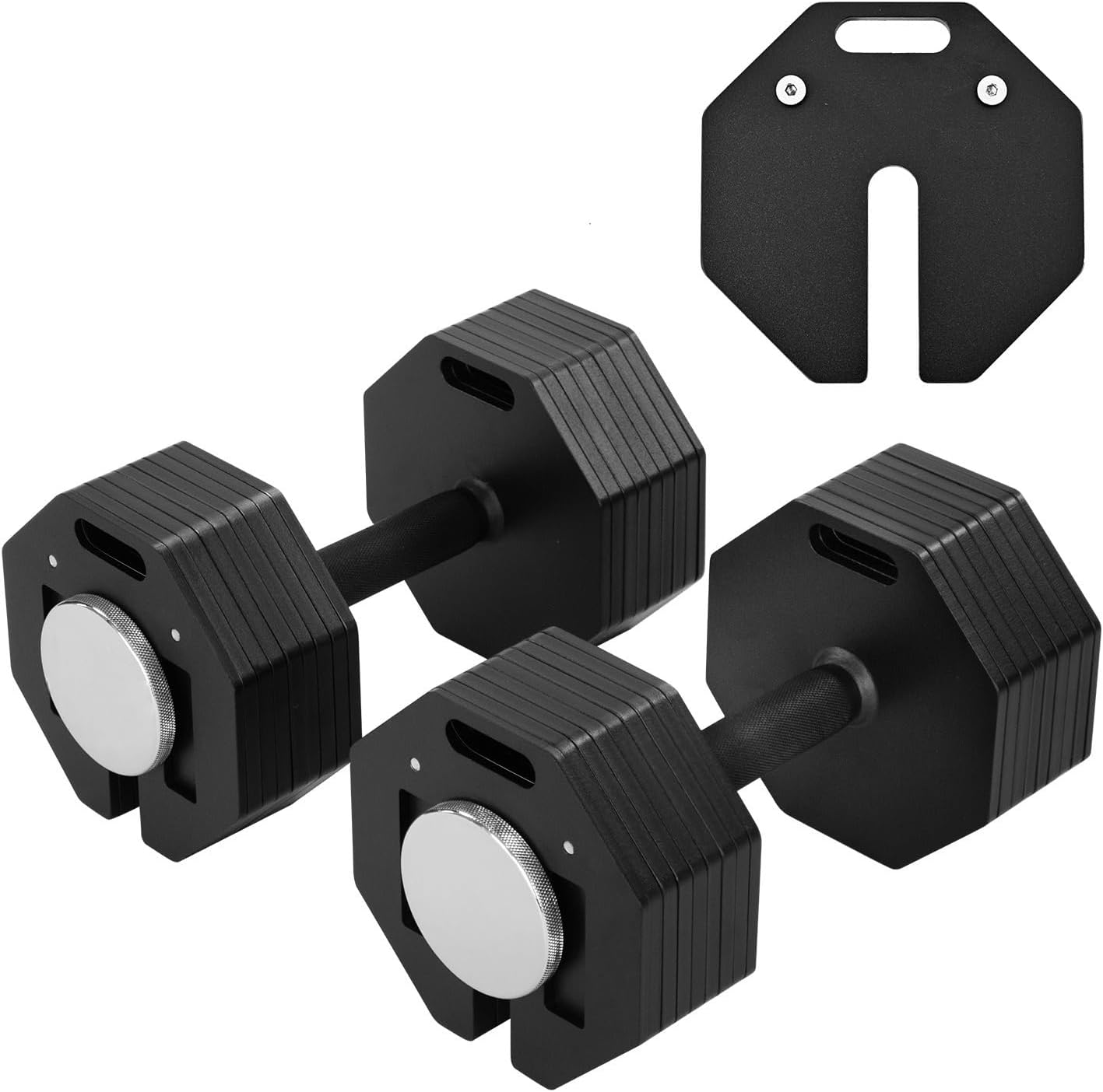Adjustable Dumbbell Sets, Each 50/80/90/110/120LB Pairs Durable Steel Build, Free Weights Dumbbells Set of 2 with Anti-slip Handle, For Full Body Home Gym Workout Home Strength Training Equipment 50/80/90/110/120LBSX2