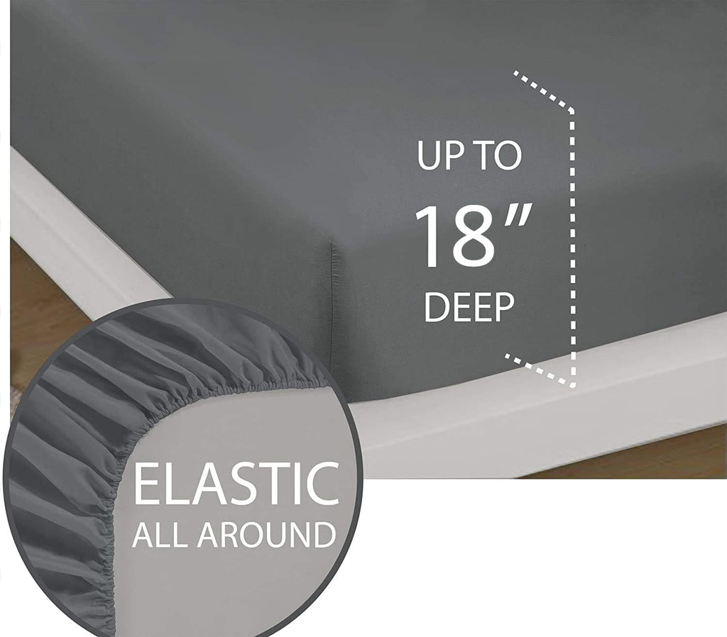 5 Piece Sheet Set- Cotton 1000 Thread Count - Luxury Bedding Set Fits Up to 15 Inches Deep Pocket - 5 Piece Sheet Set (Split King Size, Sky Blue)