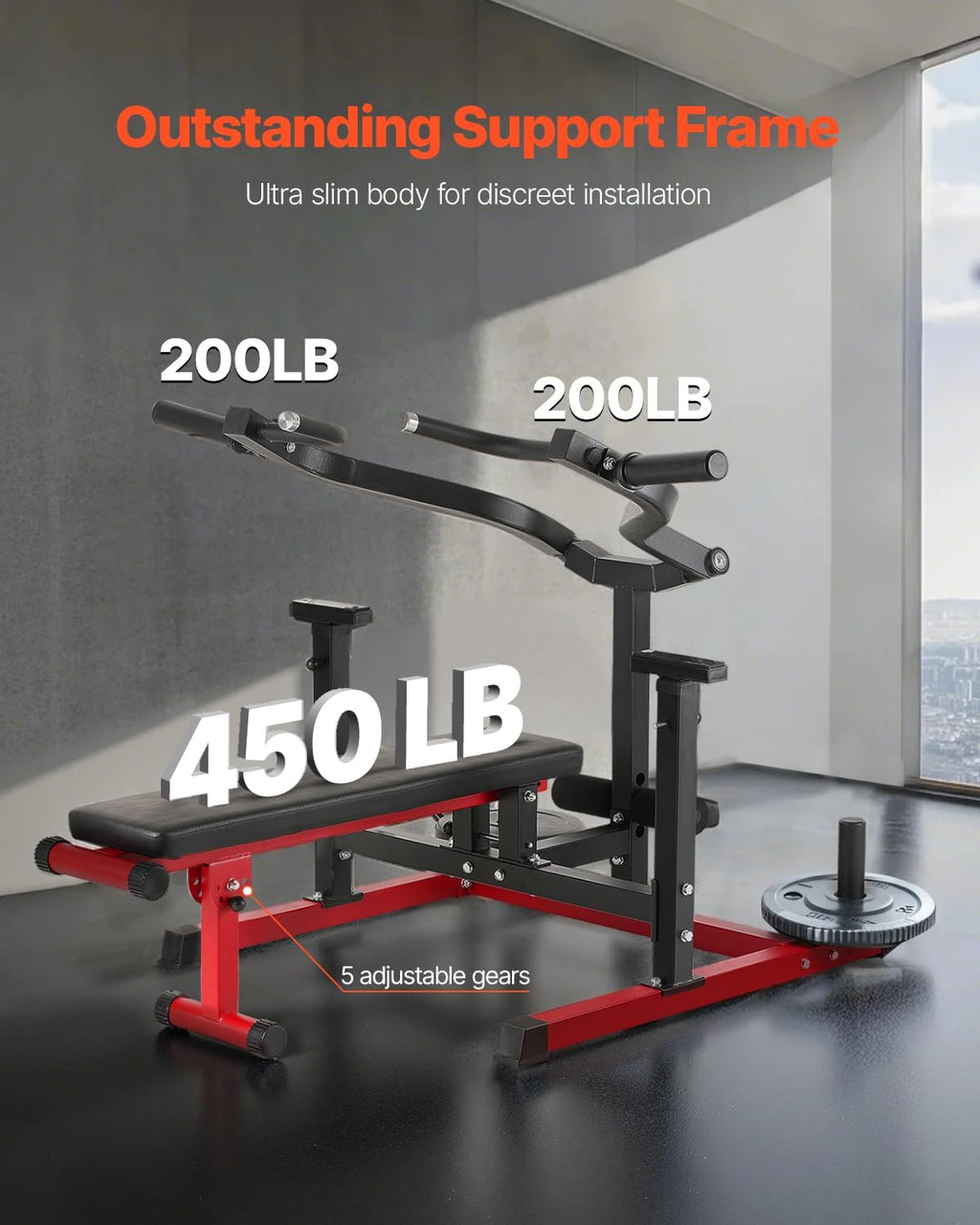 VEVOR Chest Press Machine, Bench Press Set, Adjustable Flat Incline Bench with Independent Converging Arms, Upper Chest Equipment, Fitness Home Gym Equipment Chest