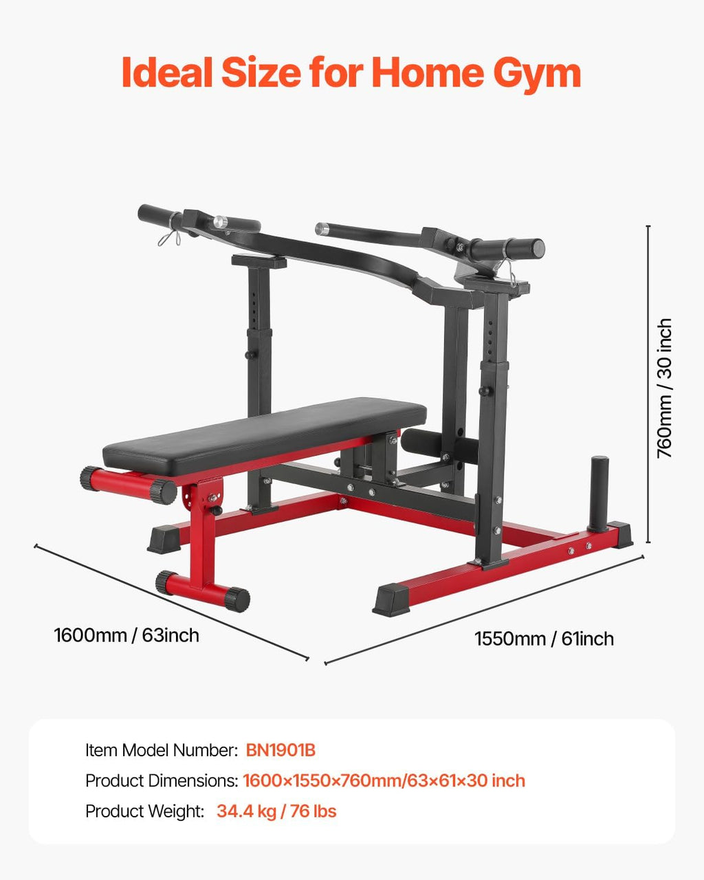 VEVOR Chest Press Machine, Bench Press Set, Adjustable Flat Incline Bench with Independent Converging Arms, Upper Chest Equipment, Fitness Home Gym Equipment Chest