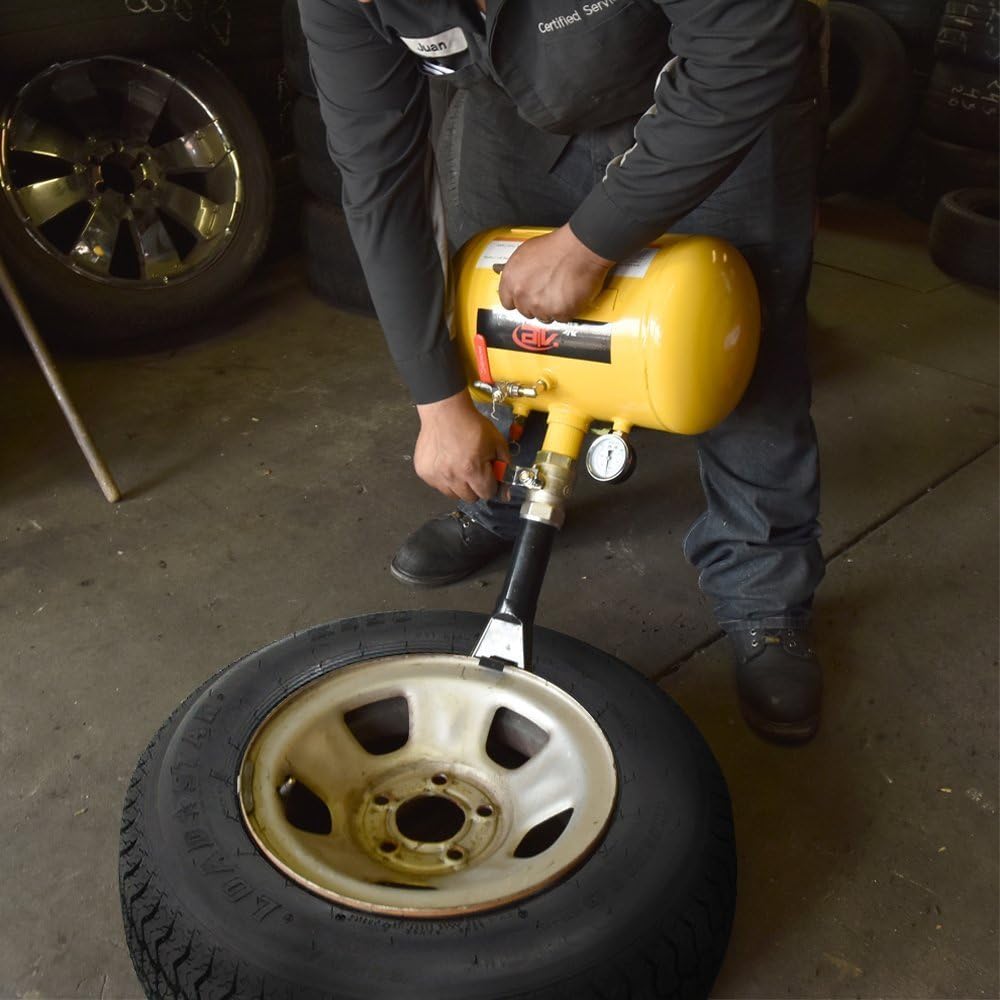 TOOLUXE 30007L Air Tire Bead Sealer, 5 Gallon Tire Bead Seater for Tires, 145 Max PSI Tire Bead Blaster, 87-116 PSI Operating Pressure Air Cannon