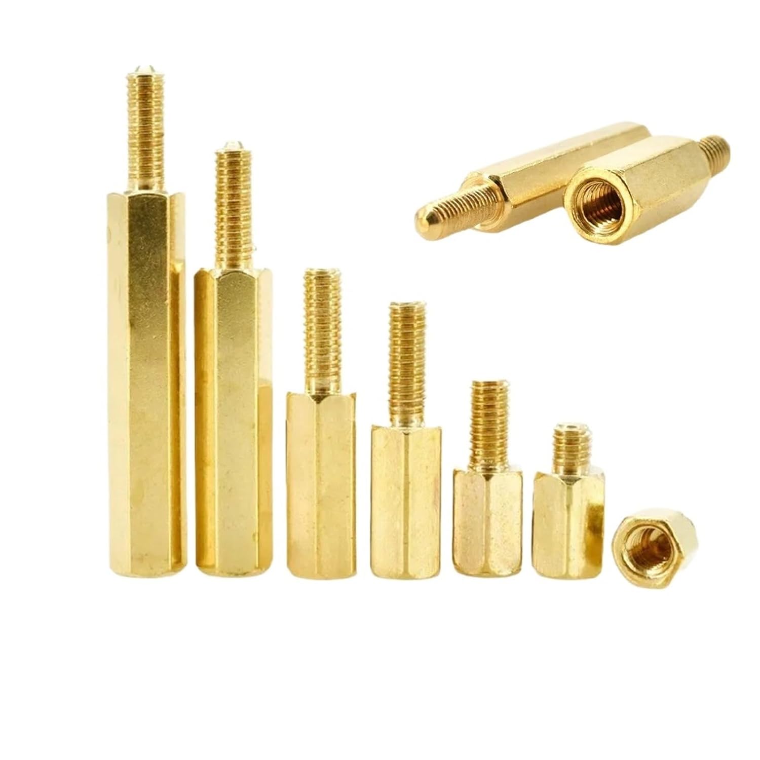 100Pcs M2 M2.5 M3 M4 Male-Female Hex Brass Motherboard Standoff Hexagonal PCB Support Rack Stud Mount Column Spacing Screw Bolt(38mm)