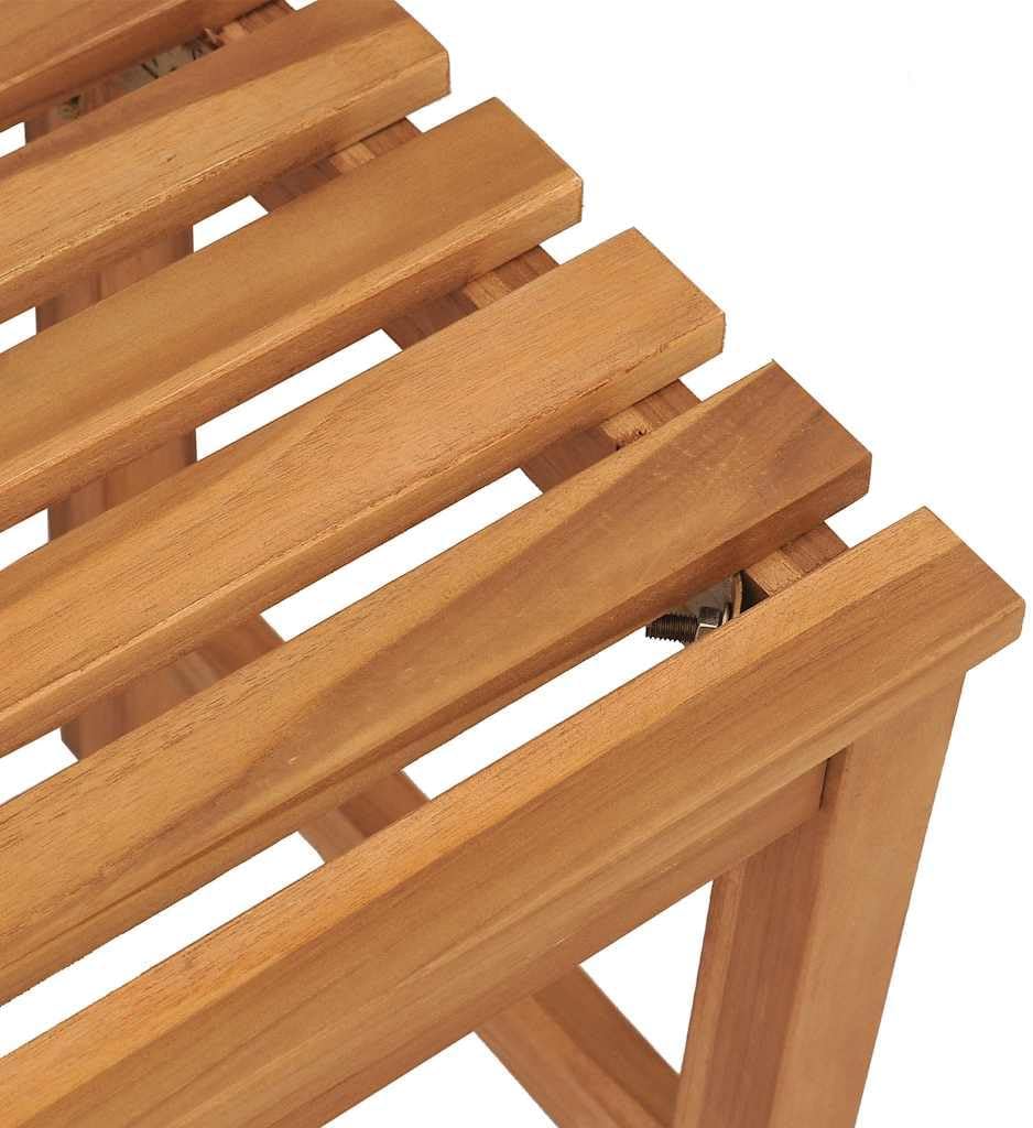 vidaXL Solid Teak Wood Patio Bench Garden Outdoor Lawn Yard Terrace Balcony Wooden Seat Seating Sitting Chair Bench Furniture 70.9'