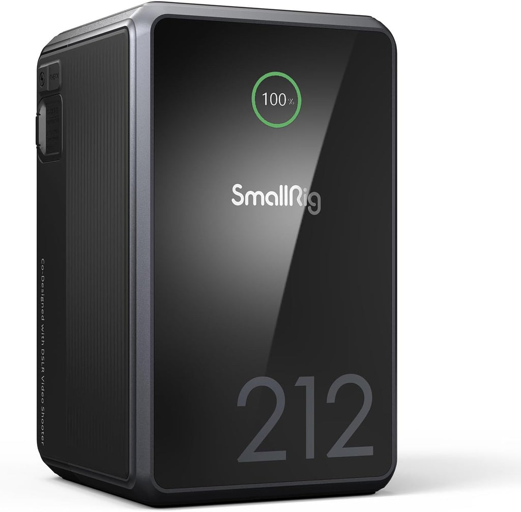 SMALLRIG V Mount Battery VB212, 212Wh / 14400mAh V Mount Battery with 140W Output, 2H Full Charge, with Dual USB-C, D-TAP, DC Port, Smart Digital Display for Video Light, Camera, Camcorder, Monitor