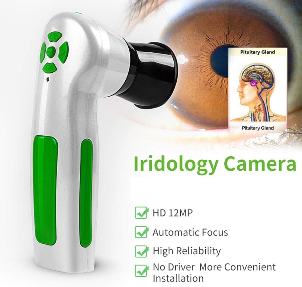 12 MP High Resolution CCD USB Iriscope Diagnostic Eye Camera with 12MP HD 30x Iris Lens and Driver-Free Analysis Software (English Version)