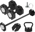 Adjustable Dumbbell Sets 50/80/90LBSX2 Durable Steel Build, Free Weights Dumbbells Set with Barbell/Kettlebell Handle with Srew Sets 3-in-1 Multifunctional Dumbbell Fitness Exercises for Home Gym Suitable Men/Women 50/80/90LBX2