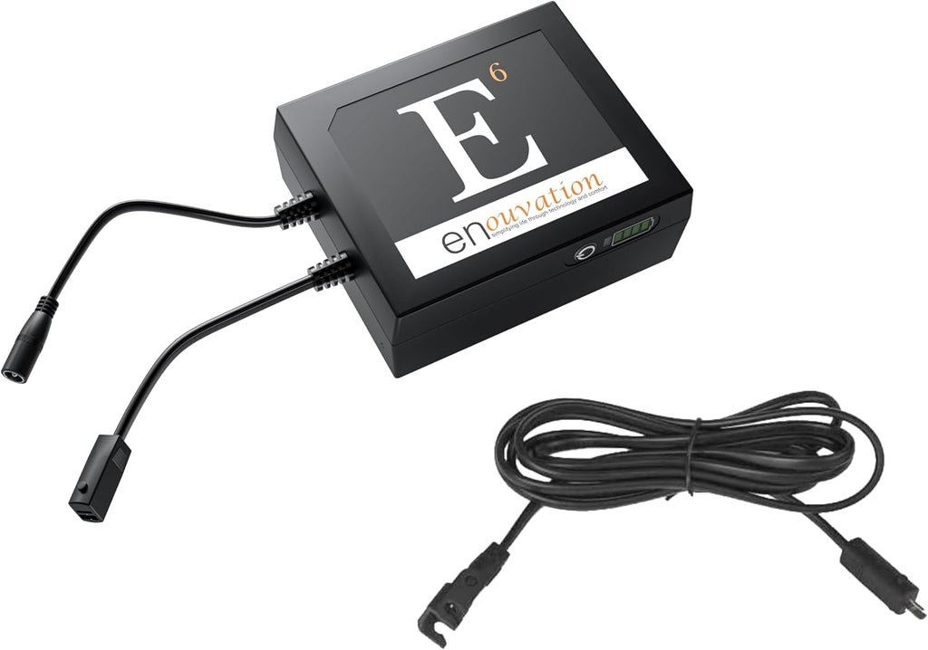 Enouvation E6 Cordless High-Capacity Power Pack, 6000mAh Rechargeable Battery for Motion Recliners, Lift Chairs, Sofas, and Sectionals Bundle with 6.5 ft Extension Cable
