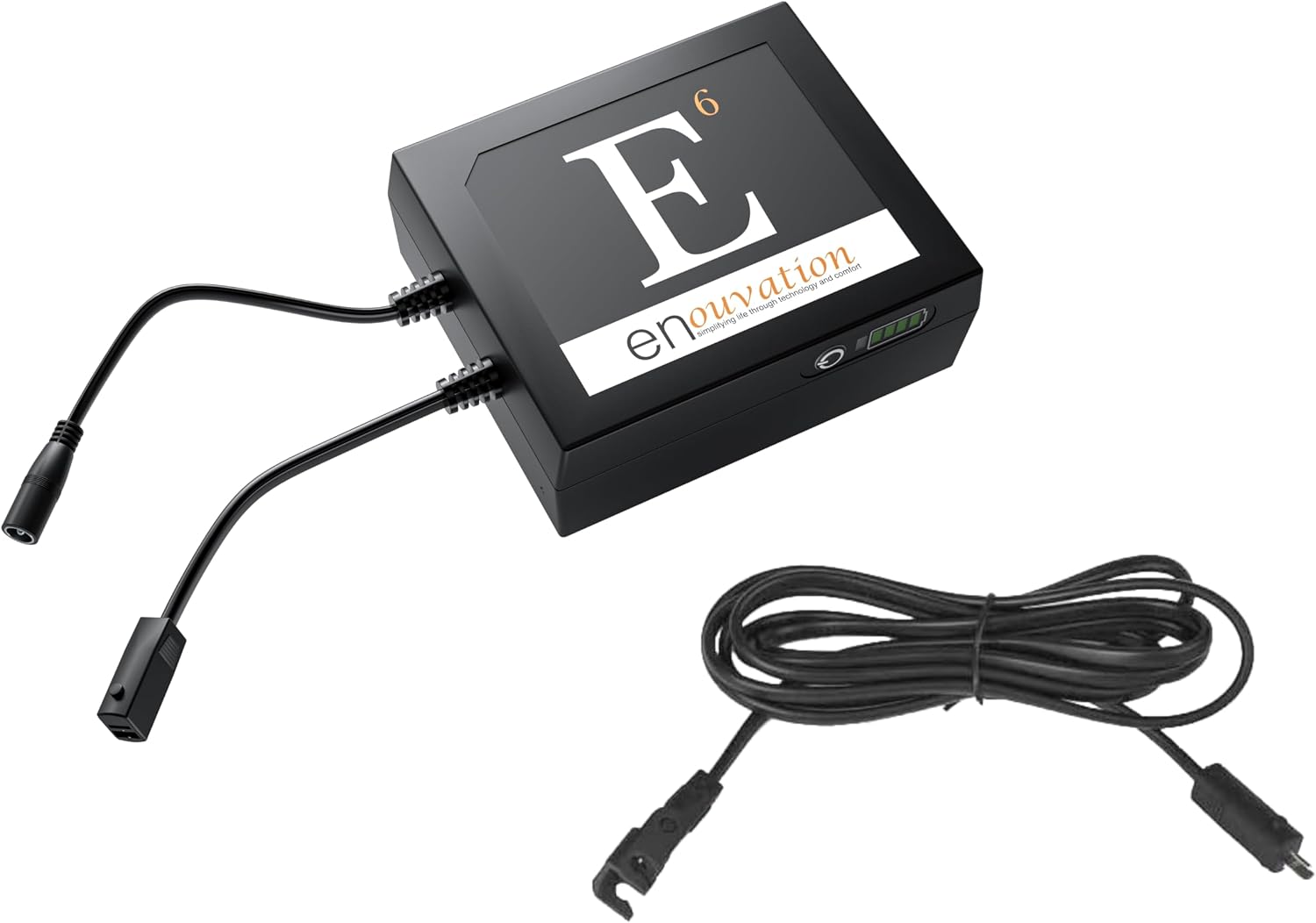 Enouvation E6 Cordless High-Capacity Power Pack, 6000mAh Rechargeable Battery for Motion Recliners, Lift Chairs, Sofas, and Sectionals Bundle with 6.5 ft Extension Cable