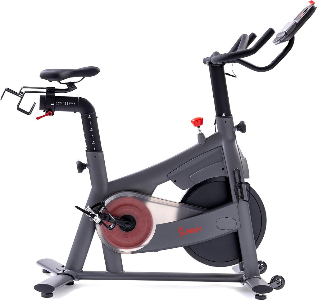 Sunny Health & Fitness Smart Magnetic Indoor Cycling Bike, Stationary Exercise Cardio Equipment, Free SunnyFit Training App