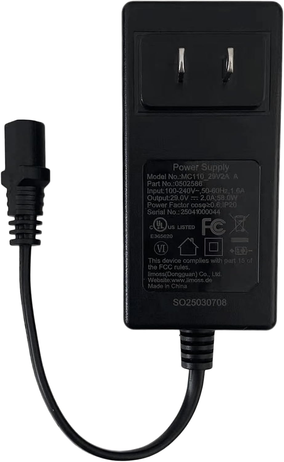 Power Recliner Limoss Wireless Rechargeable Akku Battery Pack Model ZB-B1800 Kits with Wall Power Supply and Y Power Cable