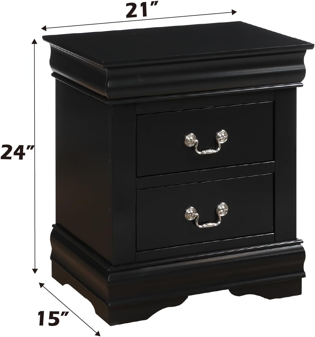 Black 2PCS Bedroom Set (E. King)