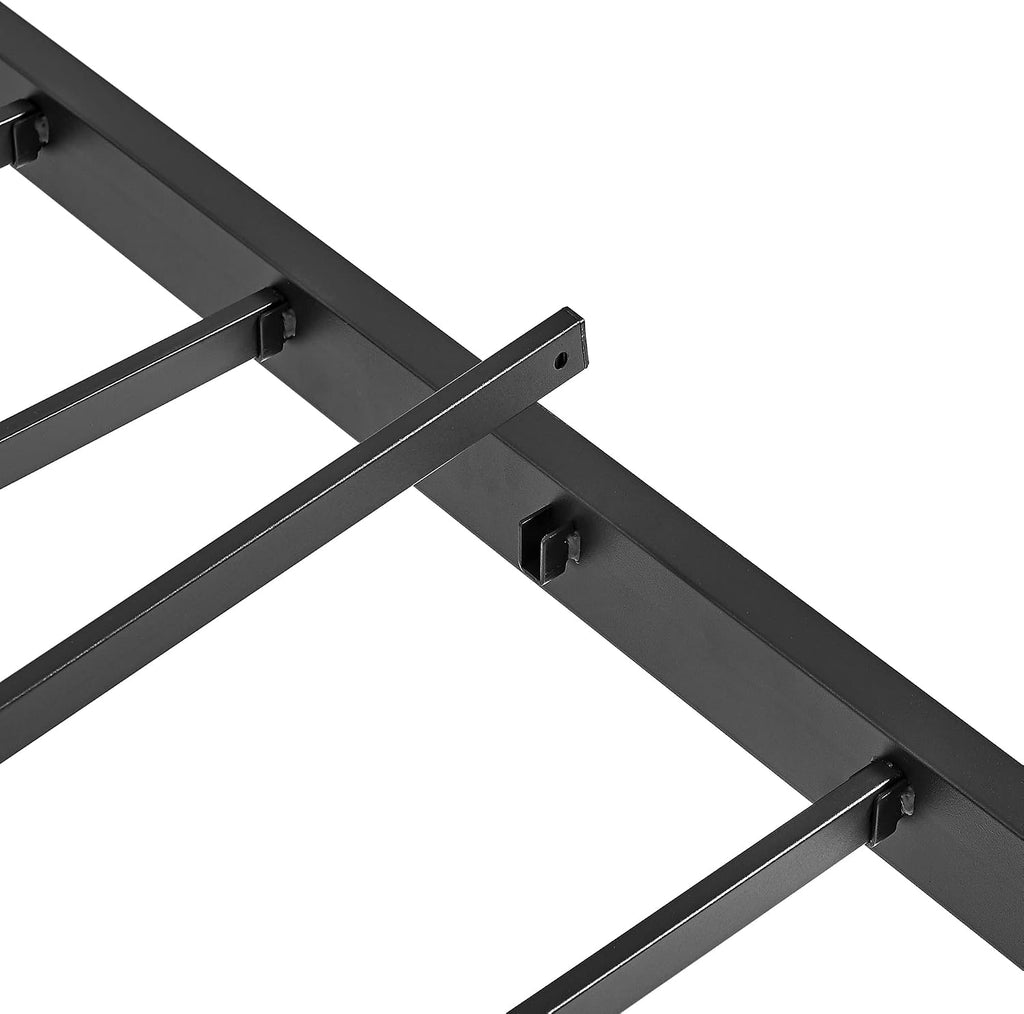 VECELO 14 inch Metal Full Size Bed Frame,Black Basic Steel Slats Platform,Heavy Duty Steel Slat/Noise Free&No Box Spring Needed Modern（2 Set）