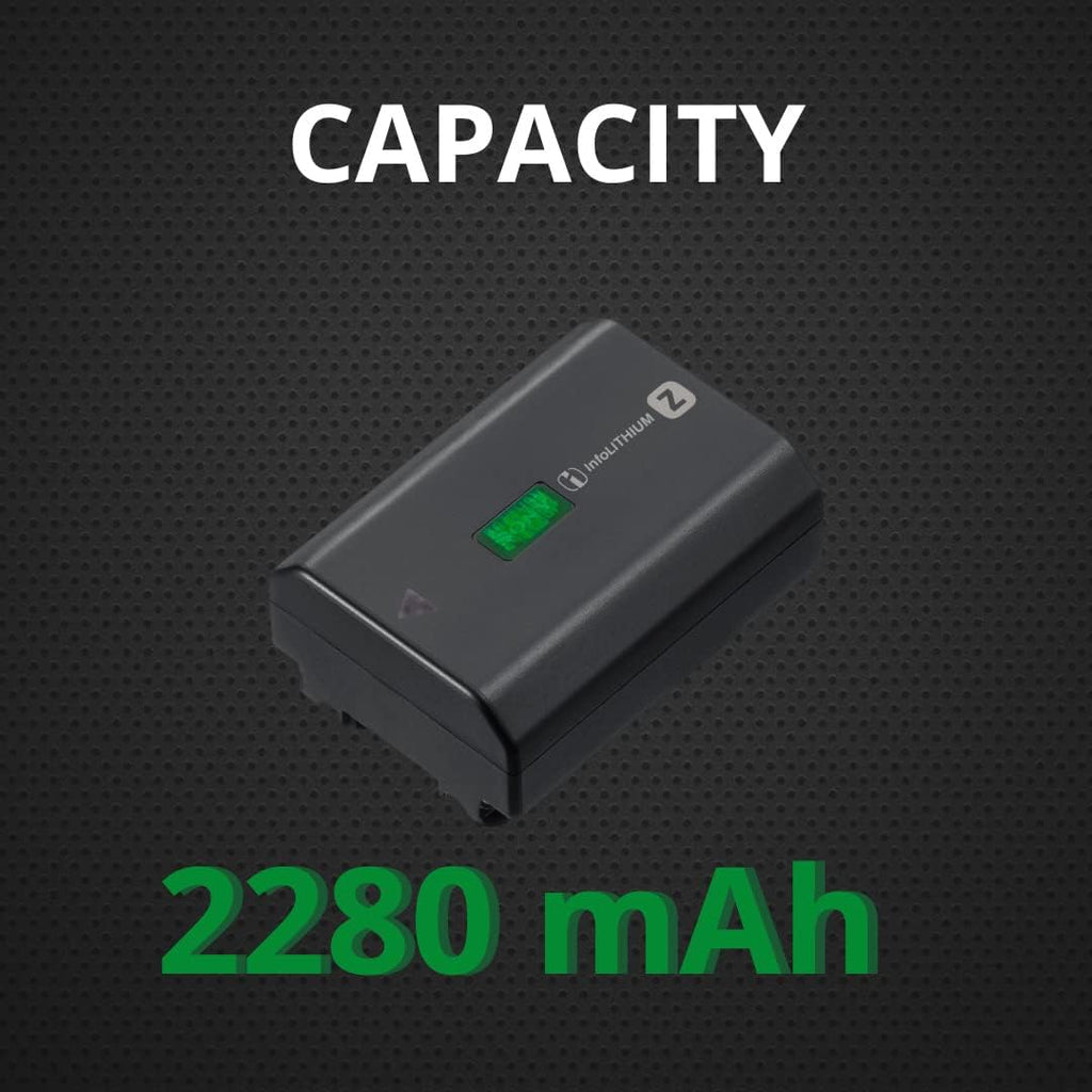 Sony Np FZ100 Z Series Battery Plus Koah Dual USB C Charger (3 Items) | Includes 2x Sony Np-Fz100, 2280mah and 16.4wh) Batteries and Koah Dual USB-C Charger, Infolithium Support