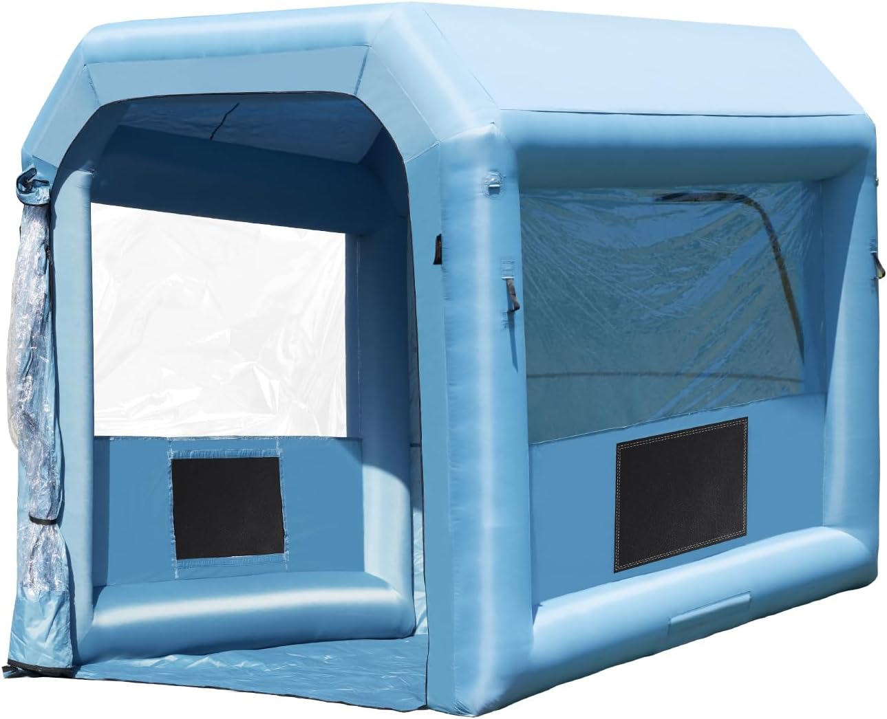 VEVOR Inflatable Paint Booth, 9.8 x 8.2 x 8.2 ft Inflatable Spray Booth, with 550W Powerful Blower and Air Filter System, Portable Car Paint Booth for Motorcycle, Bicycle, Small Furniture Painting
