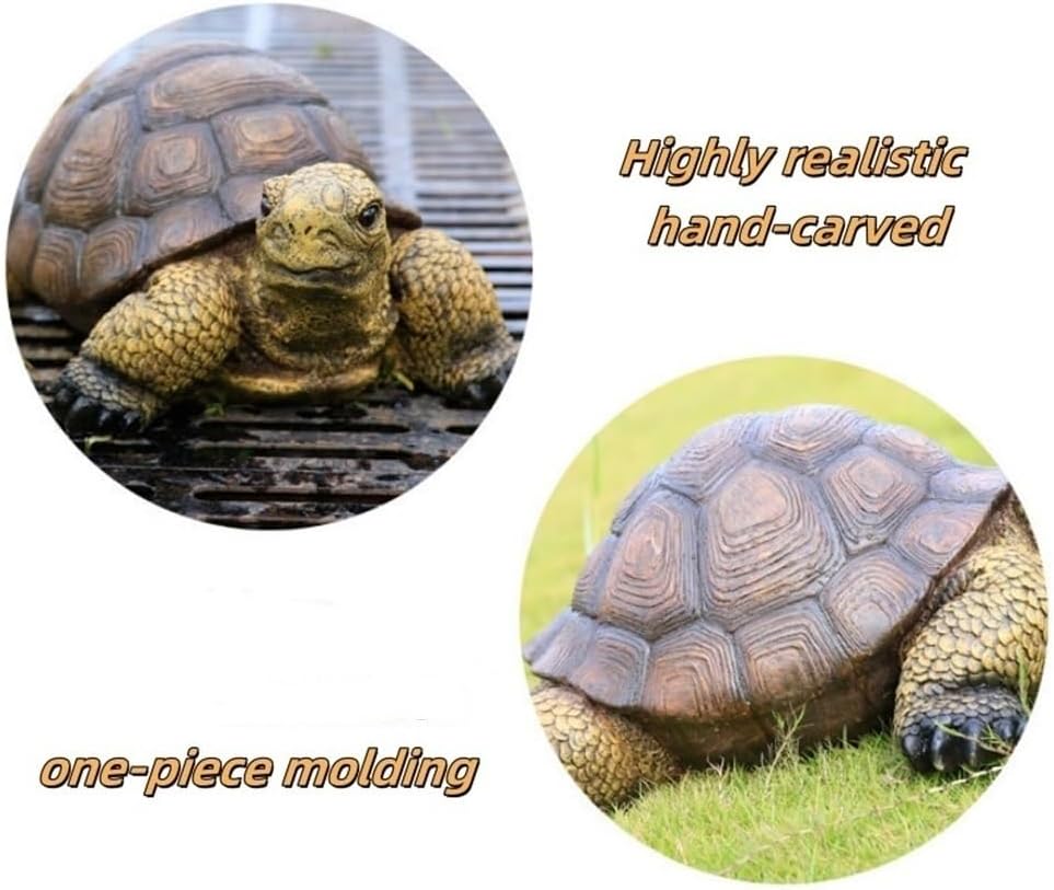 Large Realistic Garden Turtle Statue, Lifelike Turtle Garden Statue for Garden Ornament or Courtyard Decoration, Turtles for Lawn, Yard, Patio, Pond Decor