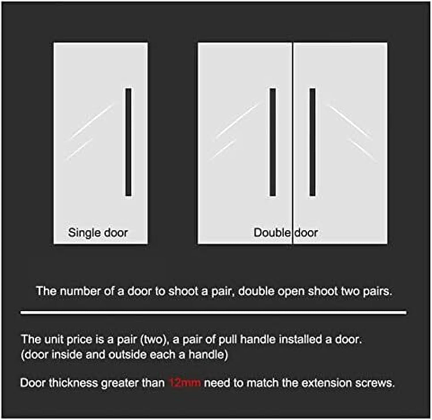 Barn Door HandlenStainless Steel Sliding and Pocket Door Pull, Cabinet and Closet Metal Handle, Drawer Handle for Furniture and Screen Door Hardware(80Cm(31 1/2In)*60Cm)