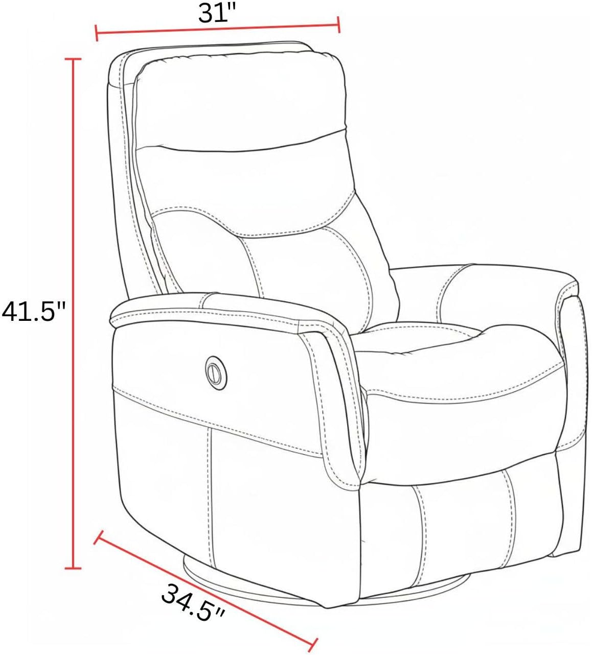 Parker Living Gemini - Linen Power Swivel Glider Recliner Two Pack in Soft Linen Fabric Reclining Nursery Chairs with 90% Polyester and 10% PU for Comfortable Nursing