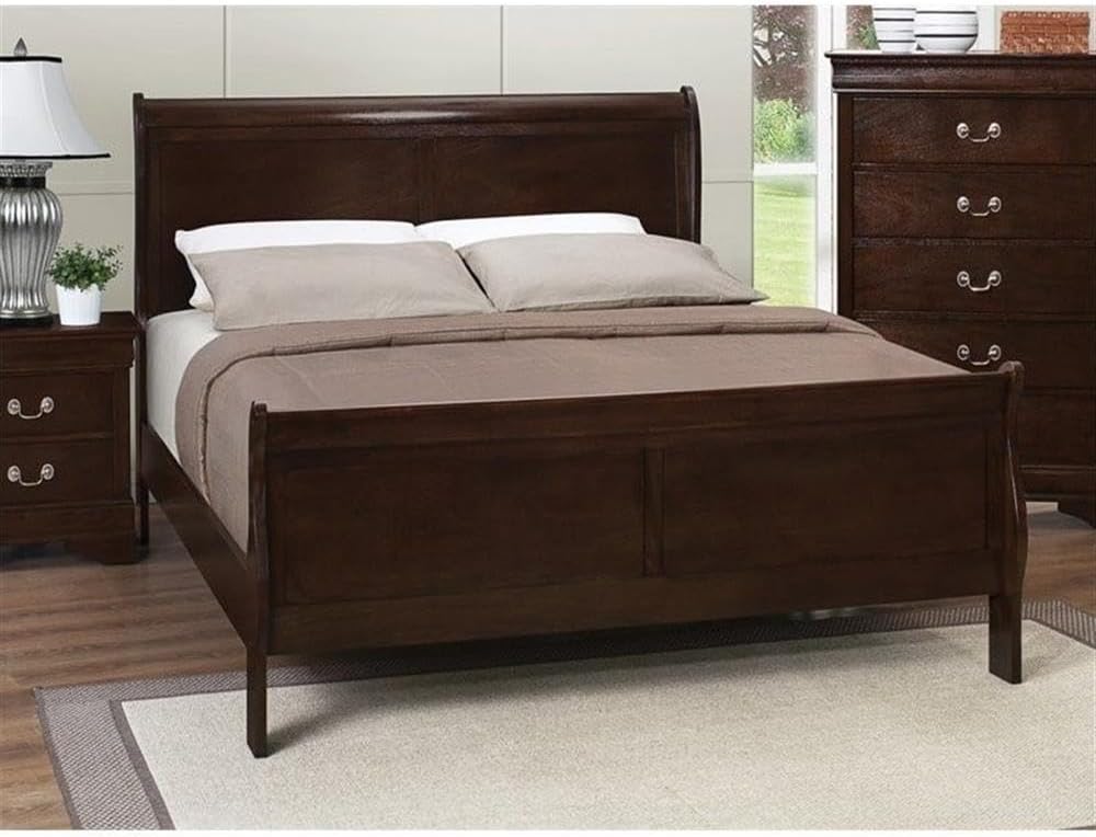 Coaster Louis Philippe 3PC Set with Full Bed and Nightstand with Dresser in Brown