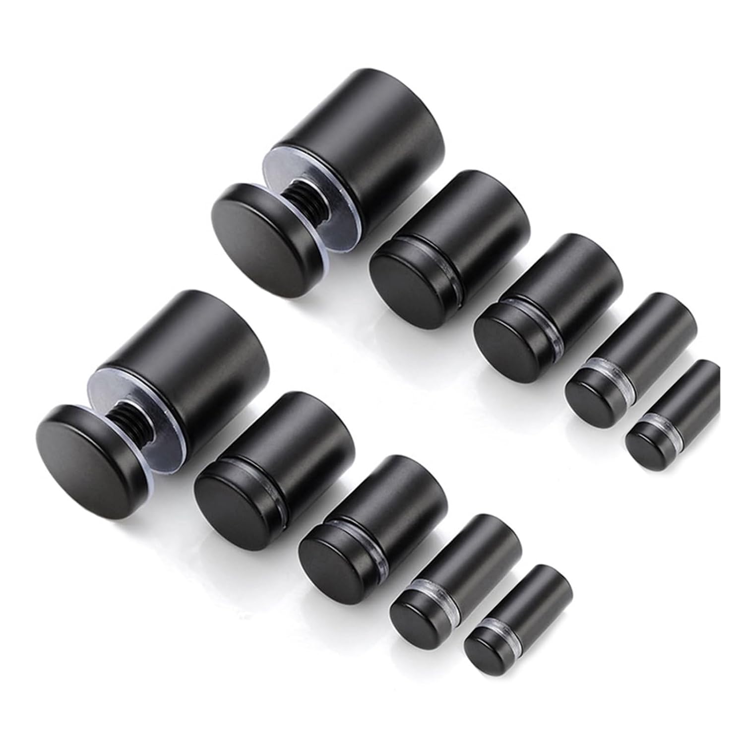 500PCS Stainless Steel Hollow Advertisement Nails Screws Sign Billboard Glass Standoff Pins Fixing Fastener Hardware(19X25mm)