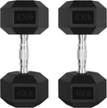 RitFit Rubber Coated Hex Dumbbell Set with Rack, 5-780LB for Home Gym Strength Training, Anti-Slip Knurled Handle, Hexagon Anti-Roll, Heavy-Duty Storage Rack