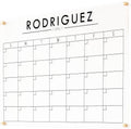 Acrylic Calendar, Horizontal Dry Erase Acrylic Calendar, Small/Medium/Large Landscape calendar, 2022 modern office calendar, planner #XX02 (26'T x 38'W, Gold Standoffs)