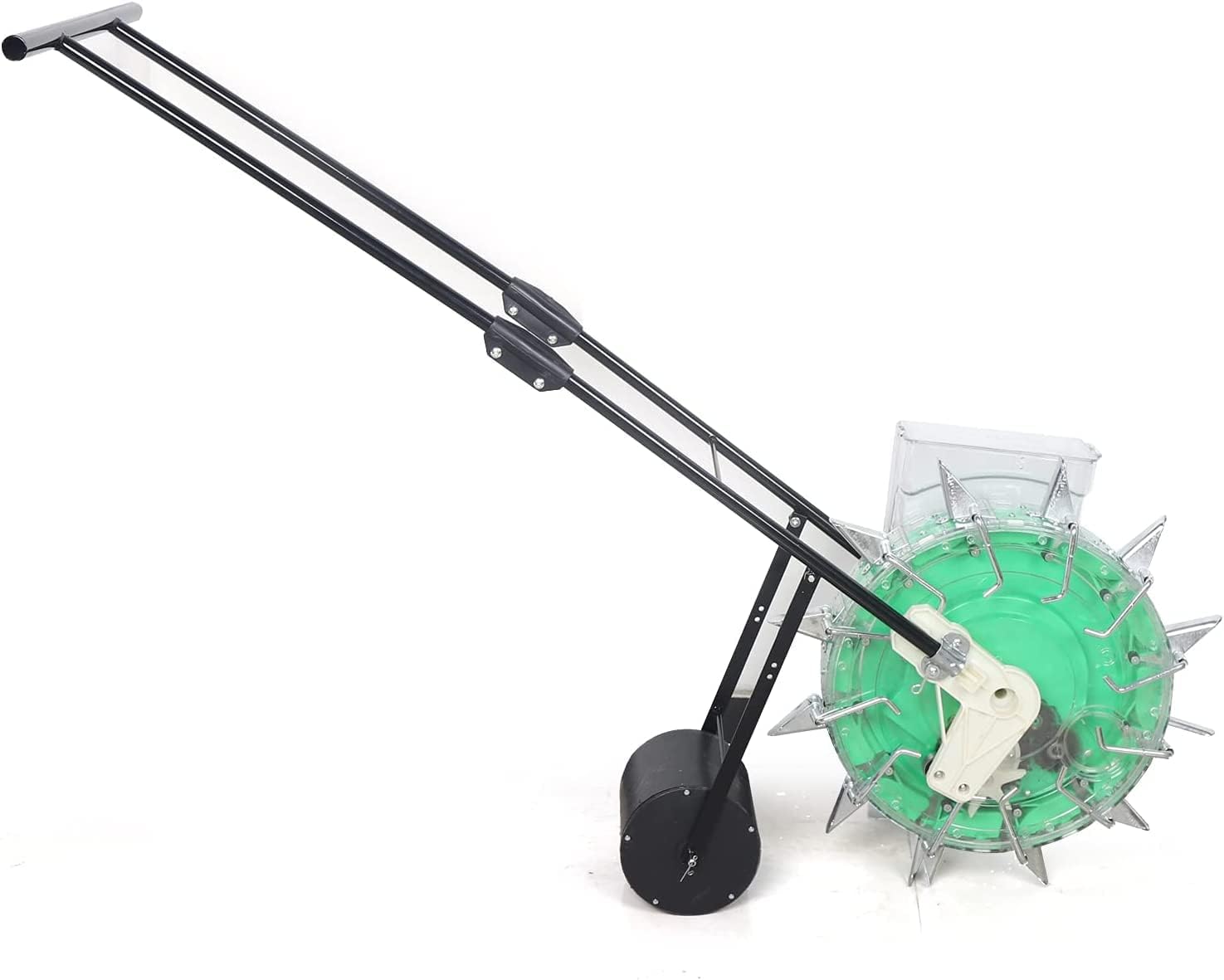 Push Spreader,Lawn & Garden Spreaders, Garden Seeder with 12 Seed Plates, Hand-Push Roller Seeder Planting Depth 1.4-3in(