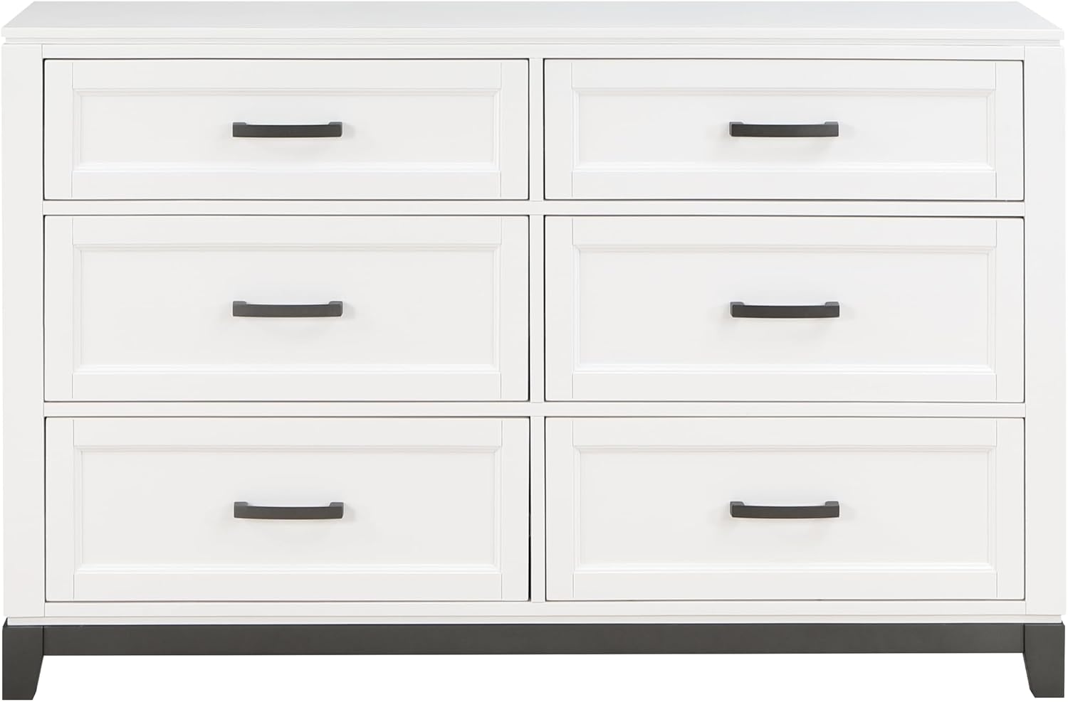 Transitional Bedroom Full Size 4-Pieces Set Platform Bed Footboard Drawers White Finish Furniture