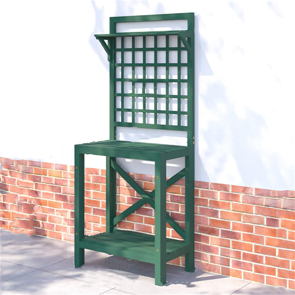 Outdoor Potting Bench Table, Large Wooden Gardening Table,Planting Table Garden Work Bench,Open Shelf Patio Workstation,for Garden, Patio, Greenhouse,A