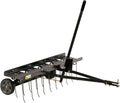 Brinly DT-402BH-A Tow Behind Dethatcher with Transport Mode, 40', Matte Black