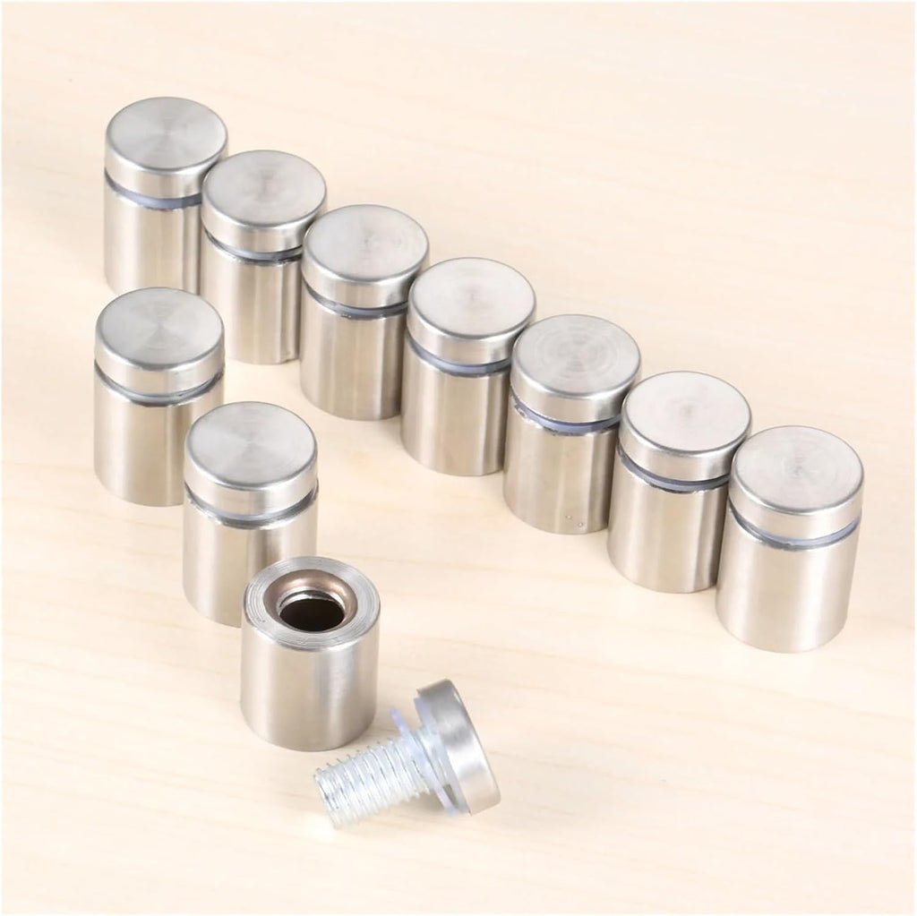 Standoff Fixings， 20Pcs Standoff Fixings,Stainless Steel Advertising Sign Standoff Screws Bolts Holder Advertisement Nails Mounts Screws 19x25mm