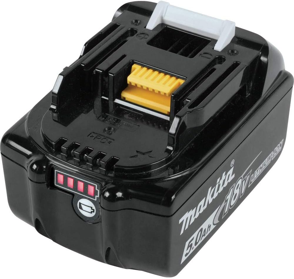 Makita BL1850BDC1 18V LXT® Lithium-Ion Battery and Charger Starter Pack (5.0Ah) | Includes BL1850B 18V Lxt 5.0ah Battery and DC18RC Rapid Optimum Charger, Charges 5.0ah in ~45 Minute, Fits 18V Lxt Tools