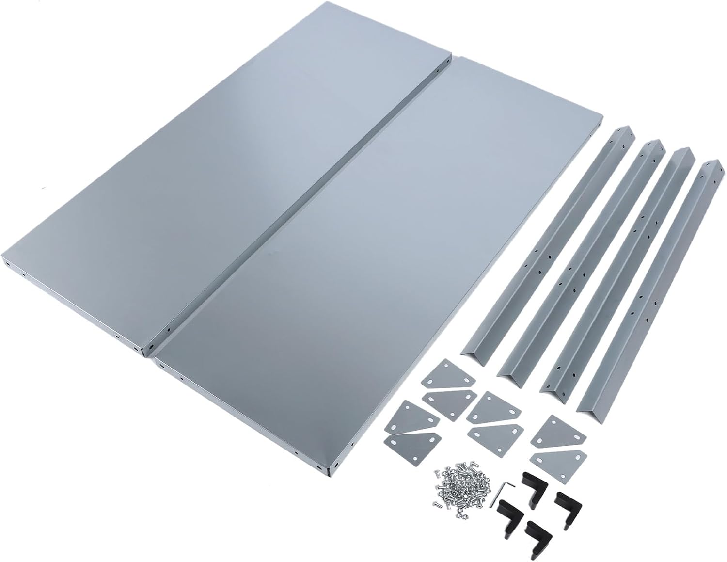 Metal Galvanized Iron Potting Bench Strong Double Layers Greenhouse Table Holds 120KG for Outdoor Gardening Workstation