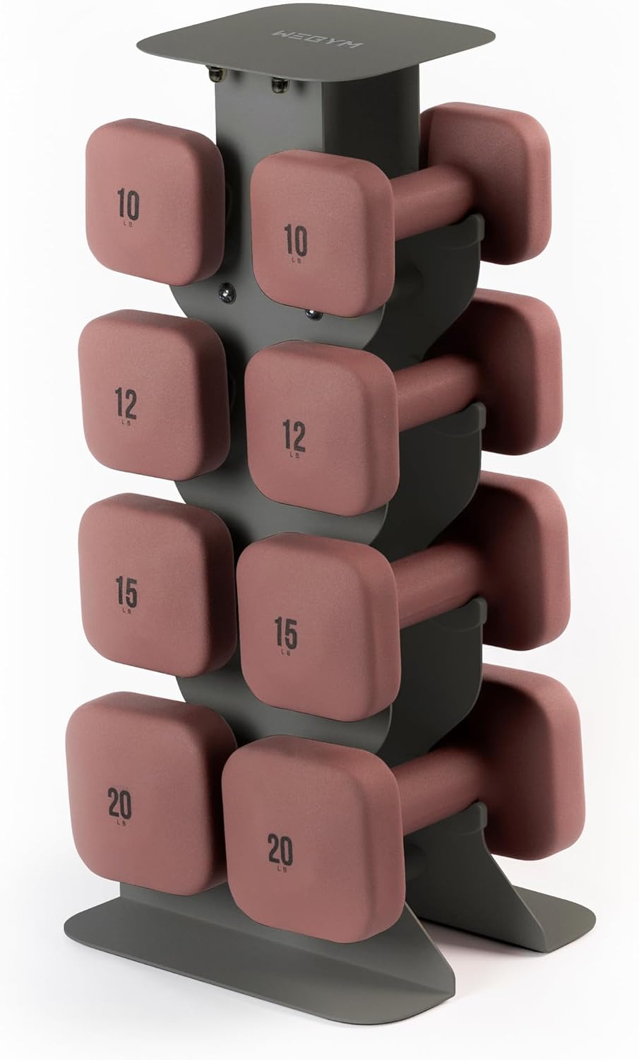 WeGym SafeGrip Square Dumbbells with Anti Slip Handles, Aesthetic Free Weights for Home Workouts, Stable Design Prevents Rolling during Floor Exercises - Set